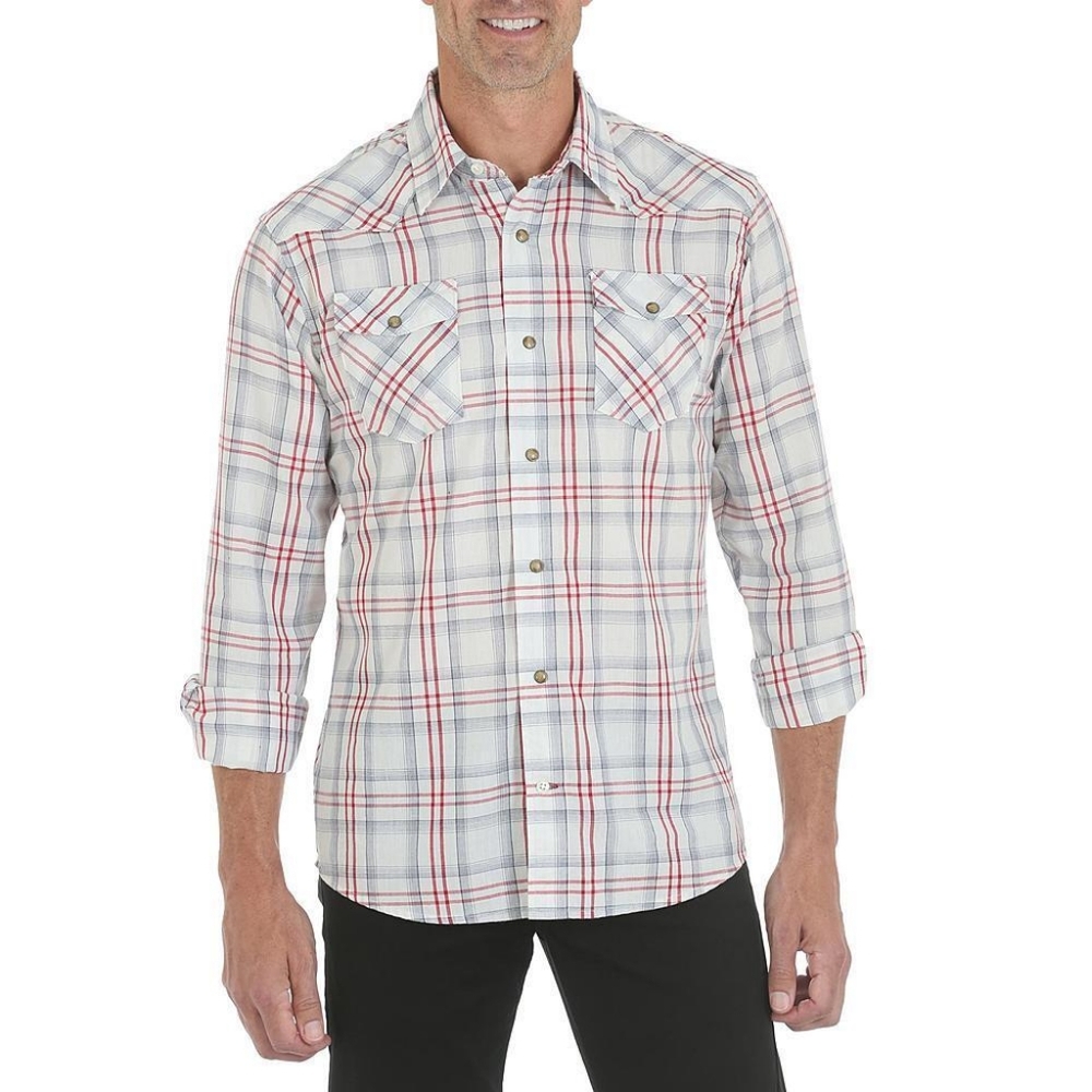 Wrangler Red - Men's Pearl Snap Shirt